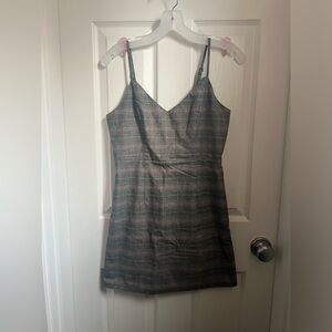 Forever 21 Plaid V Neck Mini Dress
